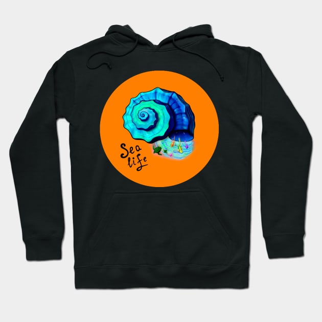 Fish Shell Art 4 Hoodie by YellowStone